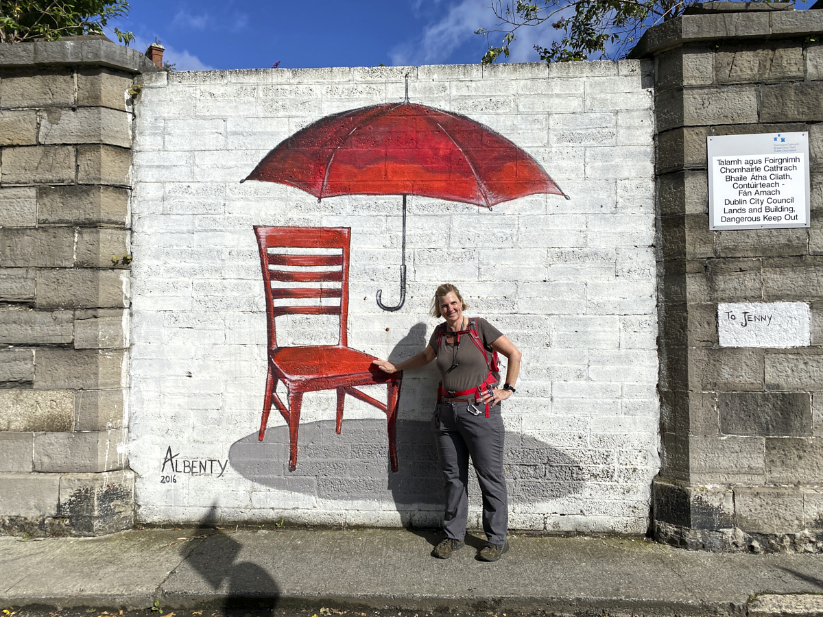 Interacting with street art Dublin