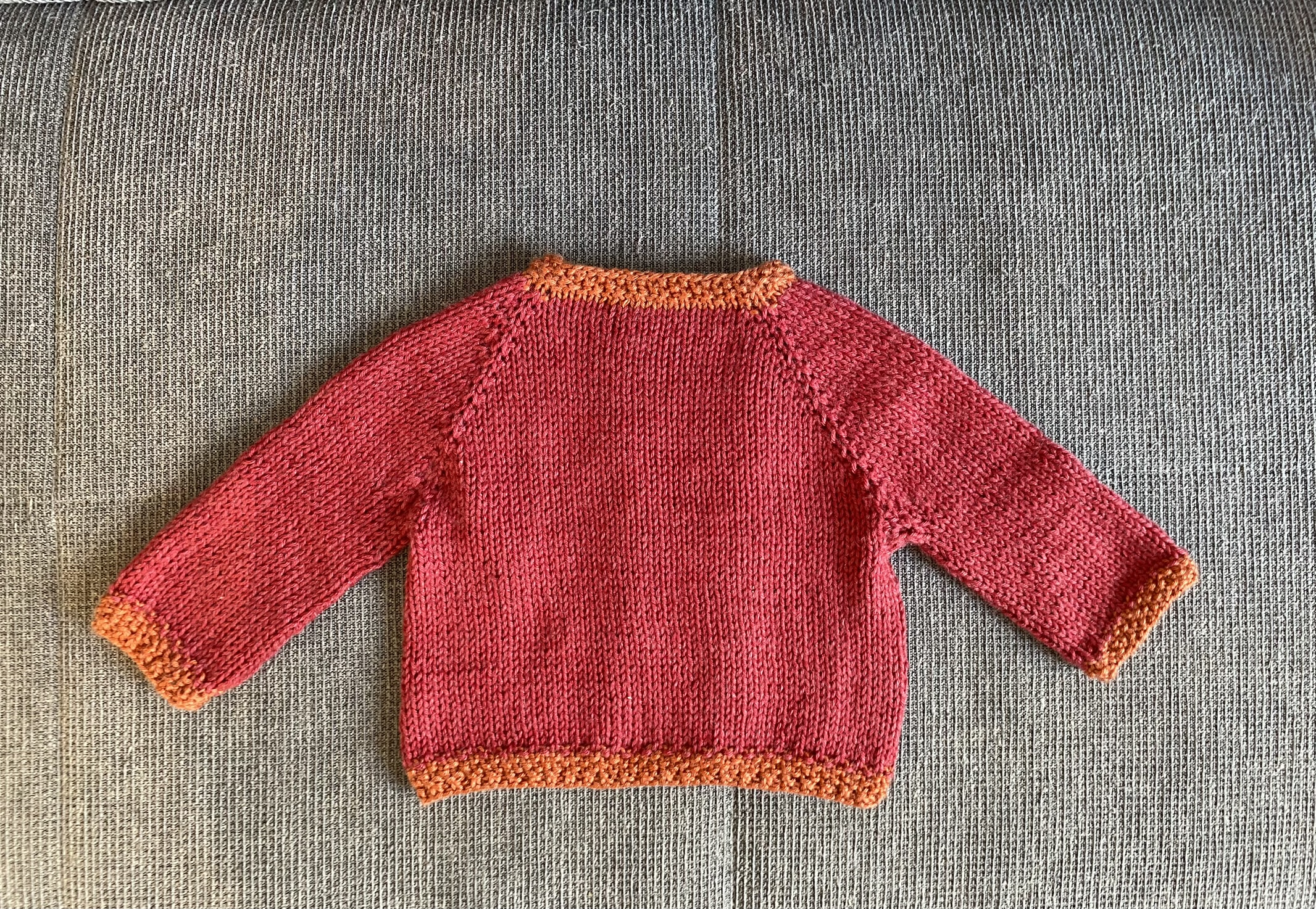 Back of Olive You Baby Sweater