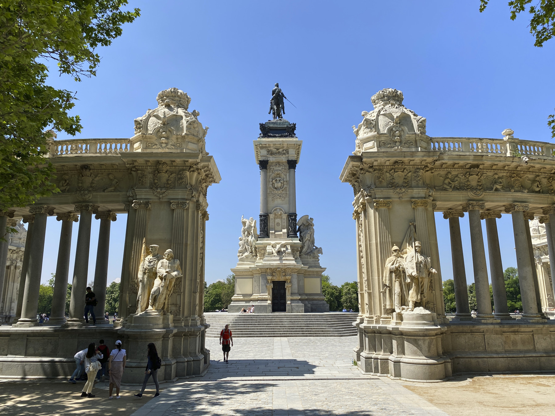 Monument to Alfonso XII, ocated in the area of the lake in the Retiro Park